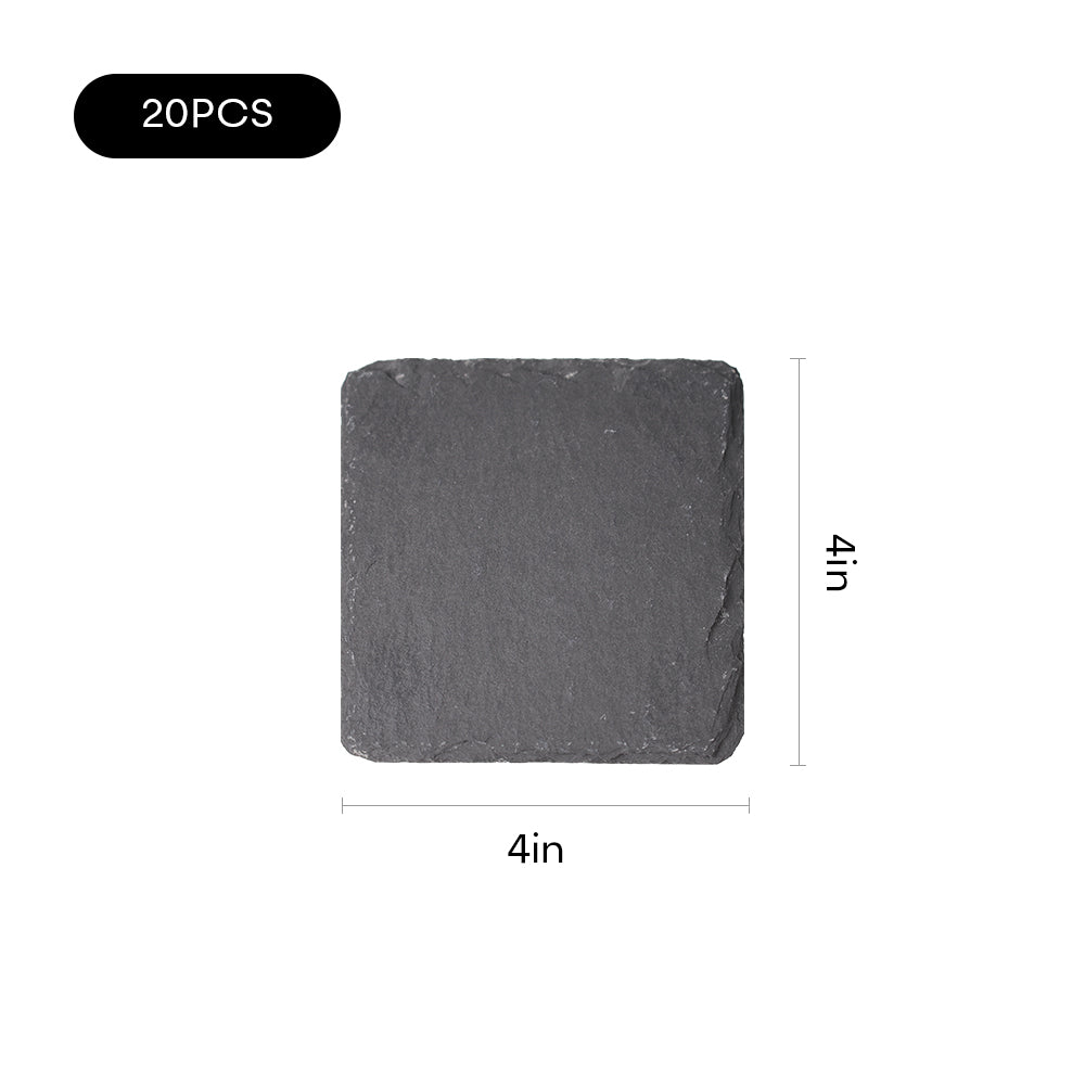 20 PCS Black Square Stone Boards