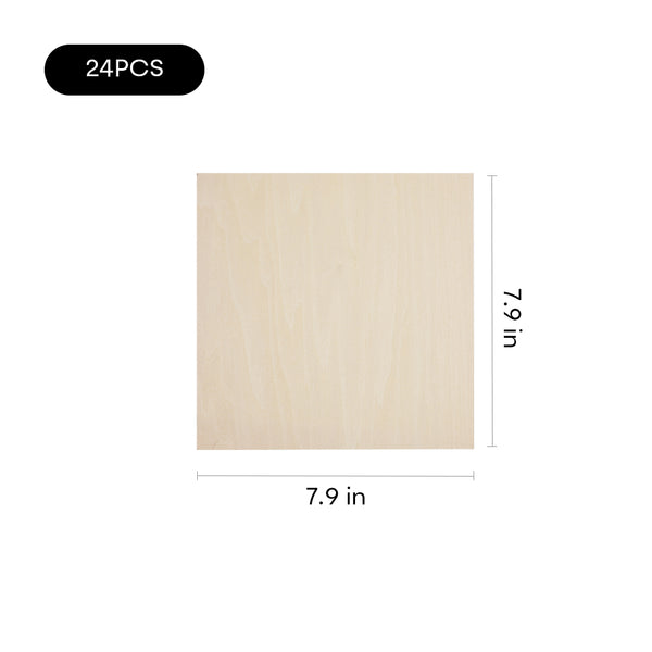 24pcs Basswood Plywood Sheets