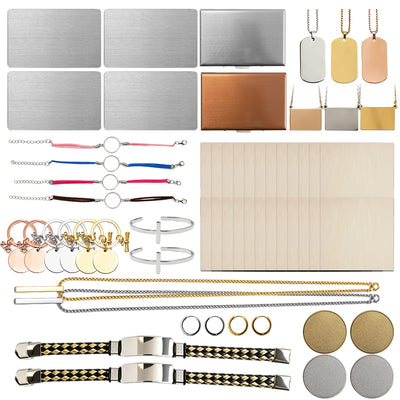 58pcs Laser Engraving Material Kit