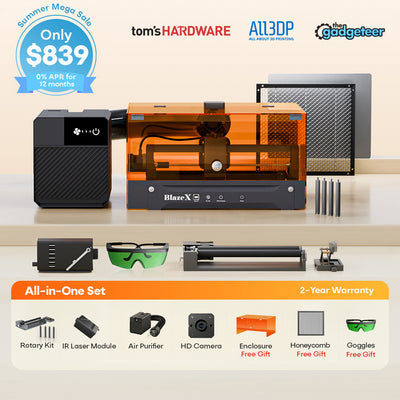 BlazeX M3 Pro Dual-Laser Engraver and Cutter - All-in-One Set