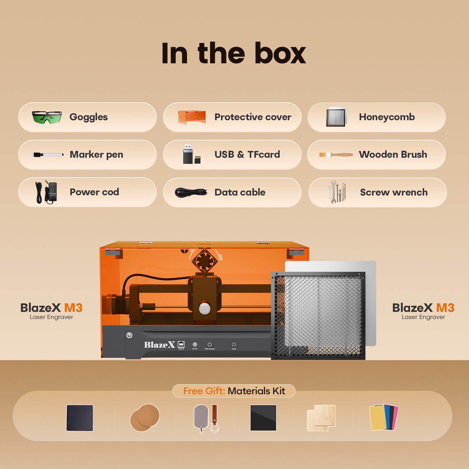 BlazeX M5 Pro 10W Enclosed Laser Engraver and Cutter