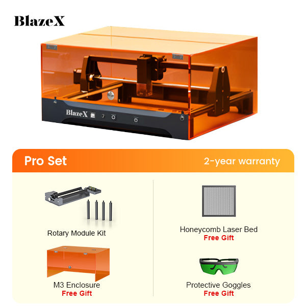 BlazeX M5 Pro 10W Enclosed Laser Engraver and Cutter